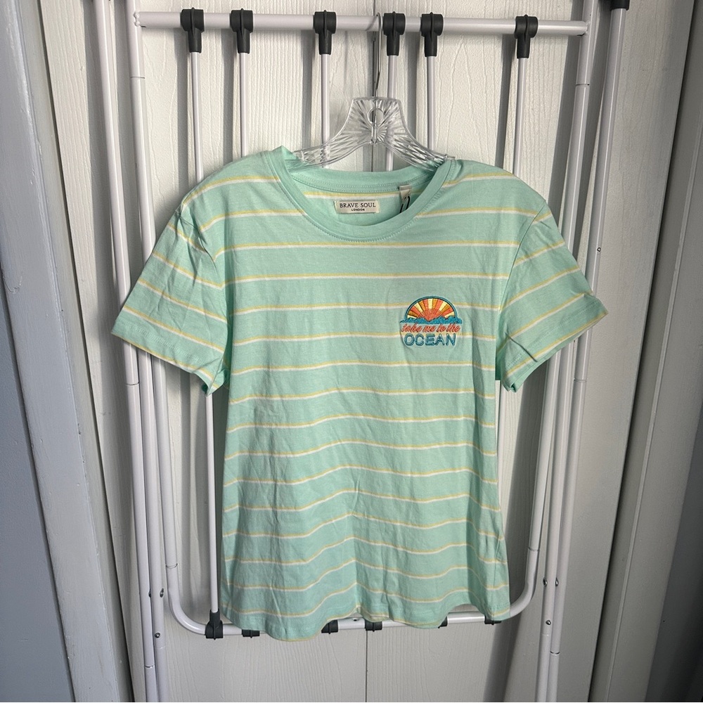 Brave Soul Striped Tee Shirt